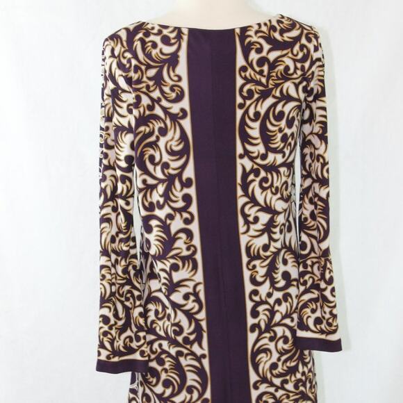 Nicole Miller Women's Vintage Regal Jewel Toned Floral Dress Silk Size Small - Picture 4 of 11